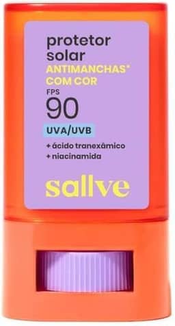 Sallve Protetor Solar Bastão Antimachas FPS 90 com Cor 3-15g