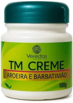 Creme Hidratante TM Aroeira e Barbatimão 100g - Clareador natural, cicatrizante e Hidratante para a pele.