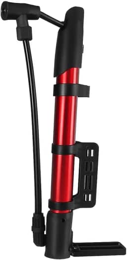 Bomba de Ar Manual Portátil Multiuso com Mangueira e Bicos Adaptadores para Bola, Pneu de Bike, Moto, Piscina e Colchão Inflável, Compacta e Leve, Fácil de Usar – Linha Premium