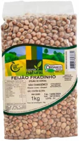 Kit 2X: Feijão Fradinho Orgânico Coopernatural 1kg