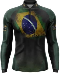 Camiseta Masculina UV50+ – Pesca- Manga longa, proteção solar, tecido alto padrão