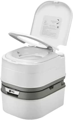 NTK, Banheiro Eco Camp Comfort, Vaso Sanitário Ecológico Portátil para Atividades ao Ar Livre, Motorhome, 24 Litros, com Suporte para Papel Higiênico.