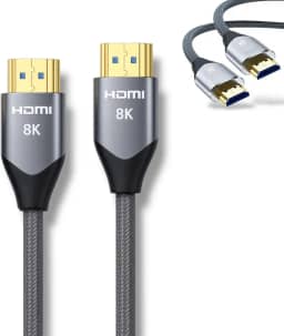 Cabo HDMI 2.1 8K 1.5M Ultra Rápido Full HD - 144Hz 48Gbps | HDR10 eARC VRR | Compatível com TV 4K PS5 Xbox Monitor Gamer Projetor PC | Conector Banhado a Ouro e Cabo Reforçado - Premium®