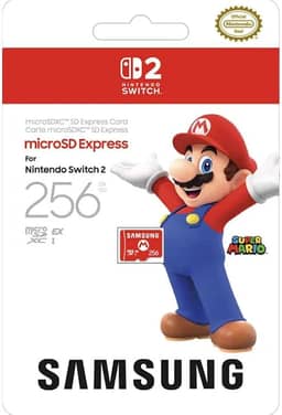 Nintendo, Cartão Samsung microSD Express, 256 GB, Cartão de Memória, Nintendo Switch 2