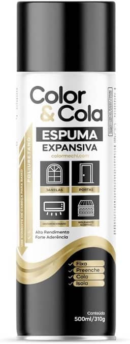 Espuma Expansiva Selante Vedante Reparo Acustivo Preenchimento Uso Geral PU Profissional 500ml Com aplicador