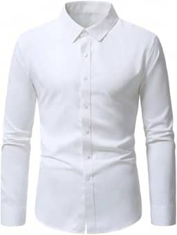 Camisa Social Masculina Slim Fit Manga Longa