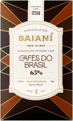 Chocolate Intenso com Cafés do Brasil 65% Baianí 58g