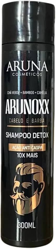 Shampoo Arunoxx Detox Anticaspa 300ml Com Chá Verde Bambu E Camélia Para Cabelo E Barba
