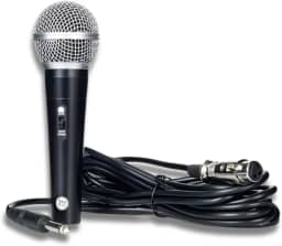 Microfone Profissional Dinâmico com Imã Neodímio, Padrão Cardióide, Cabo 3m XLR/P10, Ideal para Voz, Canto, Palestras, Igrejas e Shows