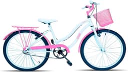 Bicicleta Infantil Forss Hello, Aro 24, Com Cestinha e Bagageiro, Para 9 a 12 Anos
