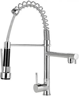 Pingoo.Casa, Torneira Para Cozinha, Misturador Monocomando, Gourmet, Com Duas Opções De Jato, Material Cromado Resistente À Corrosão, Volante Em Alavanca Com Abertura Mais Leve