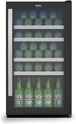 Cervejeira Eos Bierhaus 98 Litros Frost Free Compressor Porta de Vidro e Puxador em Inox Ece101 220v