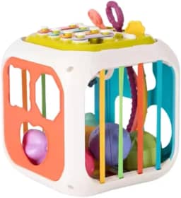 Cubo de Atividades Infantil 6 em 1 GrowUp – Musical, Didático, Xilofone, Engrenagens e Blocos Educativos