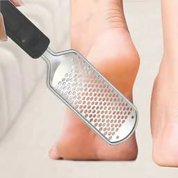 1 lixa de pé para pedicure - removedor de calos de pé ralador profissional raspador de pés removedor de calos de milho removedor de pele morta de pé molhado e seco, preto