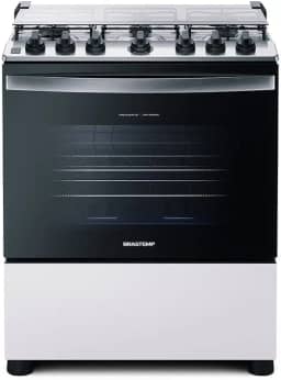 Fogão 6 Bocas Acendimento Automático Bivolt, Branco, Brastemp