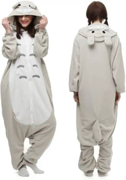 Pijama adulto de animal para Halloween, cosplay, fantasia, roupa de festa, azul, Lty72-cinza, M