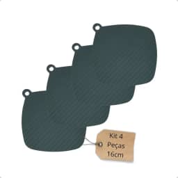 Jogo Descanso de Panela Resistente ao Calor Silicone, Conjunto com 4, Antiderrapante, Flexível e Hipoalergênico.