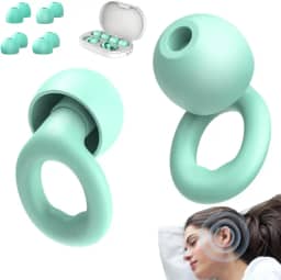 NWX Protetor Auricular para Dormir| Abafador de Ruídos em Silicone Confortável | Tampão de Ouvido Reutilizável Anti Ronco para Sono Profundo Protetor Auricular Antirruído (Verde, média)