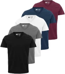 Kit 5 Camisetas Masculinas Slim Gola V Algodão Premium by ZAROC