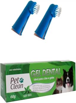 KIT GEL DENTAL MENTA PET CLEAN 60G + 2 ESCOVA