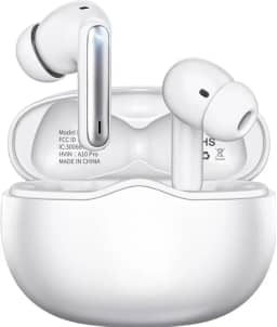 Fone De Ouvido Bluetooh Com Borrachinha, Sem Fio, Compatível Com Todo Celular, Cancelamento Ruído, Bateria Até 16 Horas, Microfone Para Chamadas, Controle Touch, Conecta no Notebook - Linha Premium