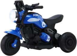 Moto Elétrica Infantil Azul Primeira Moto 6v com Luz Led e Música