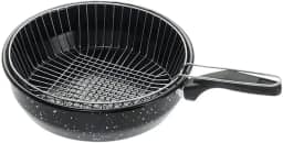 Frigideira Indução Esmaltada Funda 26cm 3,3 litros com cesto para Fritura