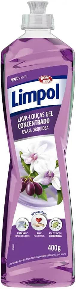Detergente Gel Concentrado para Louças Limpol, Uva e Orquídea, 400g