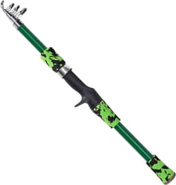 Vara de pesca telescópica para crianças, vara de pesca telescópica de 165cm para crianças de 5 a 12 anos, vara de pesca para viagens em água salgada