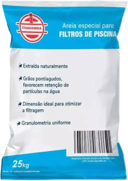 25kg Areia Silica Média Para Filtração Piscina Filtros
