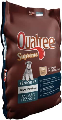 Ração Quatree Supreme para Cães Sênior de Raças Pequenas Sabor Salmão e Frango 10kg