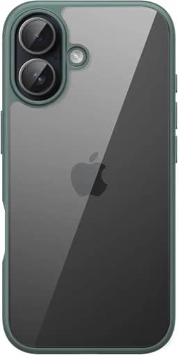JETech Capa para iPhone 17 6,3 Polegadas, Case Protetora de Telefone à Prova de Choque, Estrutura de TPU Fosco de Cor Sólida, Parte Traseira Transparente Anti-Riscos (Verde Escuro)