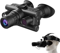 Óculos De Visão Noturna Binóculo Infravermelho Alça Cabeça Gravação e reprodução em HD para vigilância de acampamento
