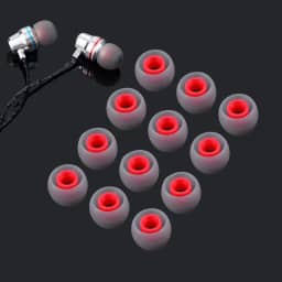 10 pares de capas de silicone de substituição, acessórios para fones de ouvido, 11 x 9,3 x 4 mm