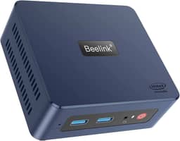 Beelink Mini PC W 11 Pro, Mini S computador desktop com processador de 4 núcleos de 11ª geração N5095, 8GB DDR4 RAM 256GB SSD Micro PC, HDMI duplo 4K @60Hz WiFi5/BT4.0/Gigabit Ethernet