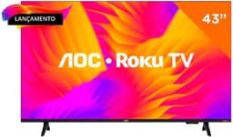 Smart TV 43" LCD LED AOC 43S5155/78G - Wi-Fi DLED FHD, Quad Core, HDMI USB