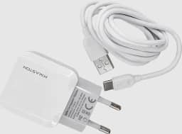 H maston Carregador USB Duplo, 2 Portas USB Turbo, Adaptador de Parede Branco, Carregador turbo, rápido, de celular