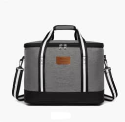Bolsa Térmica Grande Capacidade 21 L Conserva Alimentos Oxford Isolada Marmita Almoço e Bebidas Cooler Bag Crossbody Impermeável (Cinza)