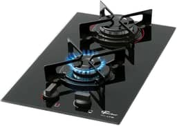 FISCHER COOKTOP À GÁS 2 BOCAS FIT LINE MESA VIDRO PRETO BIVOLT - 27185-60015