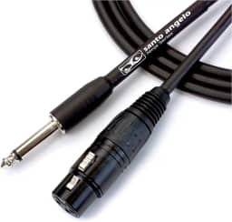 CABO DE MICROFONE NINJA HG 0,20 MM CONECTOR P10/XLR FEMEA 20FT 6,10 METROS PRETO - SANTO ANGELO