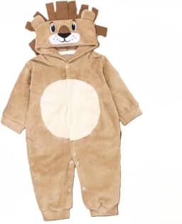 Conjunto Macacão Bebê Plush com Pantufa Lúdica – Gatinha, Porquinha, Vaquinha, Dino, Leão ou Cachorrinho – Fantasia Bordada 3D – Menino e Menina, de 0 a 12 Meses