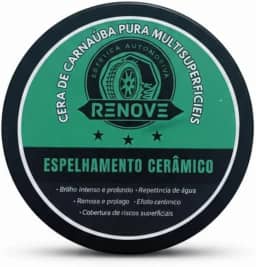 Cera Espelho Cerâmico – Remove Riscos Superficiais, Repele Água, Proteção Sol e Chuva 120G