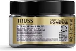 Máscara Capilar Truss No Metal Reconstrutora Pós-Química 180g – Restauração Profunda, Brilho Intenso e Força Profissional para Cabelos Danificados e Quimicamente Tratados