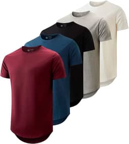 Kit 5 Camisetas Masculina Long Line Cotton Oversize by ZAROC