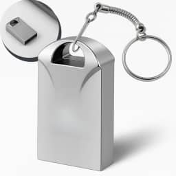 Mini Pen Drive Mini Chaveiro de Metal Rápido Ideal Para Armazenar Arquivos Fotos Musicas e Videos Metálico 16gb Resistente Ultra Rápido Cor Linha Premium (16, GB)