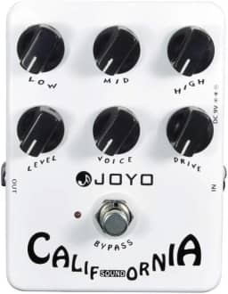 JOYO Pedal de Efeitos Sonoros Jf-15 California com Simulador de Amplificador de Ganho Ultra-Alto Moderno E Controle de Voz Exclusivo
