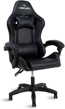 Cadeira Gamer Preto Healer Lancer Reclinável Giratória