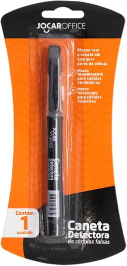 CANETA DETECTORA DE CEDULAS FALSAS CX/24UND JOCAR OFFICE