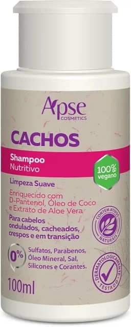 Shampoo Nutritivo Cachos 100Ml, Apse Cosmetics