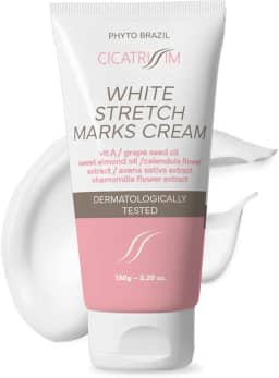 Cicatrissim White Creme Para Estrias Brancas e Antigas - Suaviza Estrias, Uniformiza e Firma a Pele - Todos os Tipos de Pele - 150g